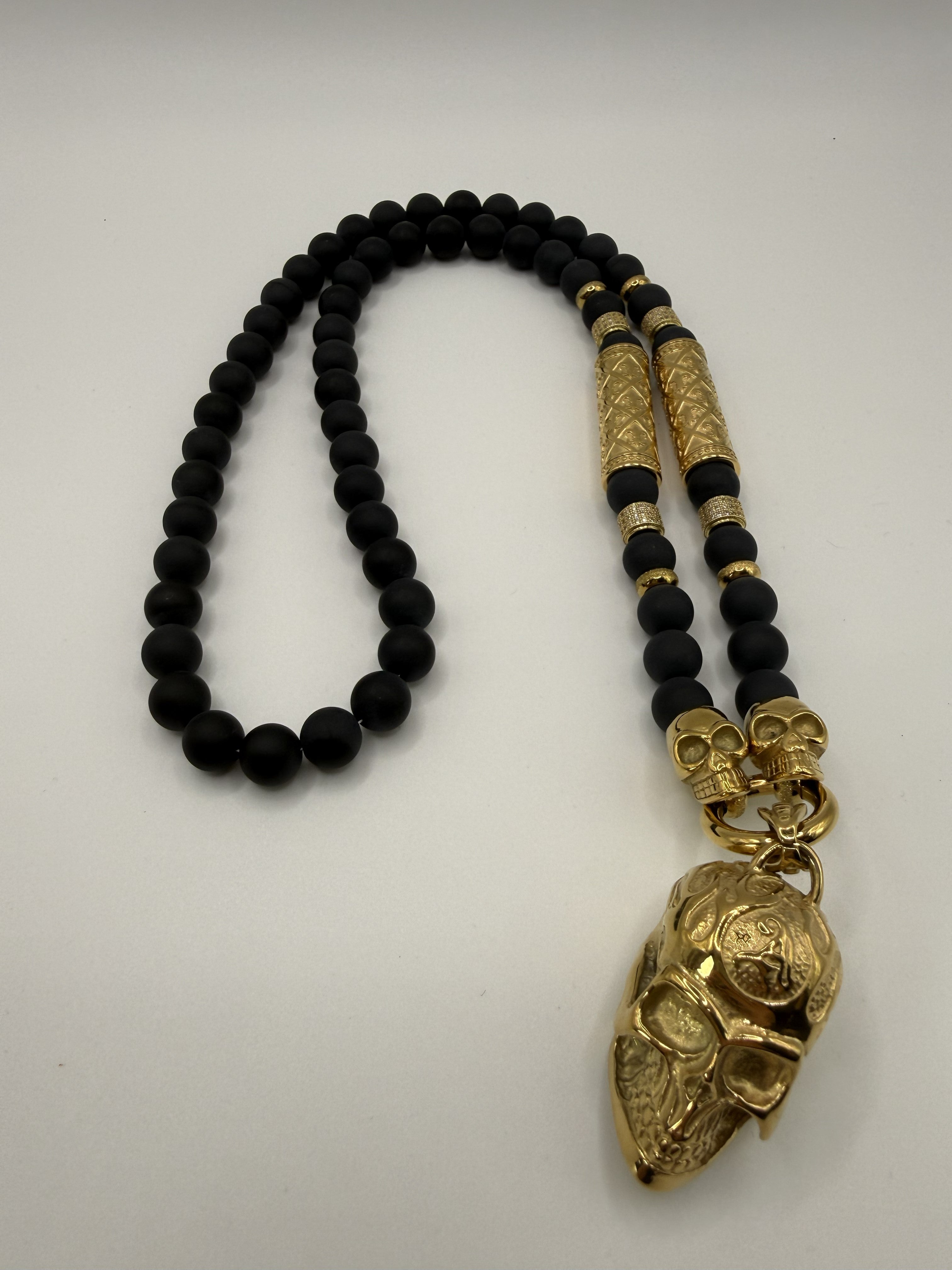 Kette mit Goldenen Totenkopf Anhänger