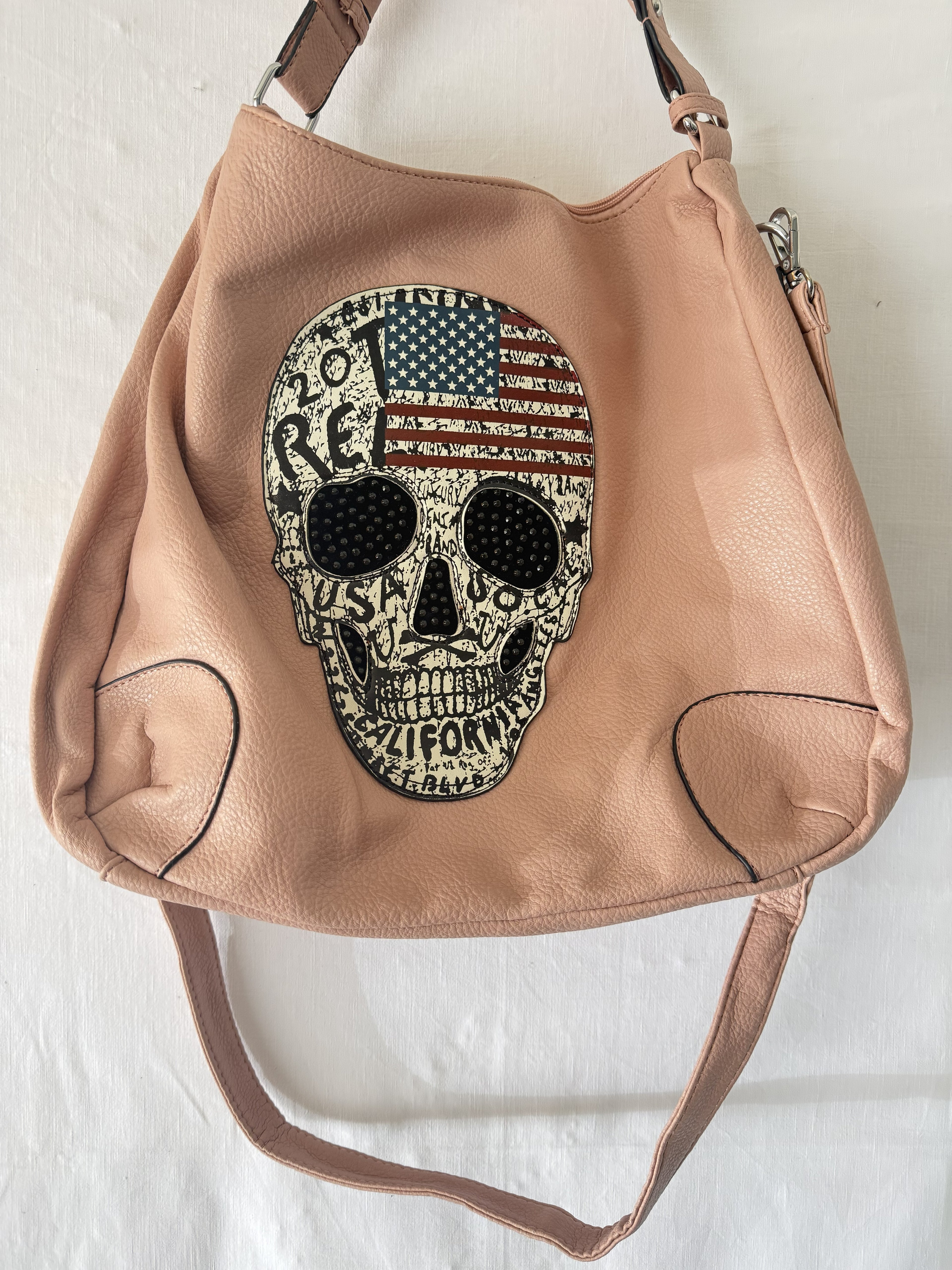 Totenkopf Tasche in rosa